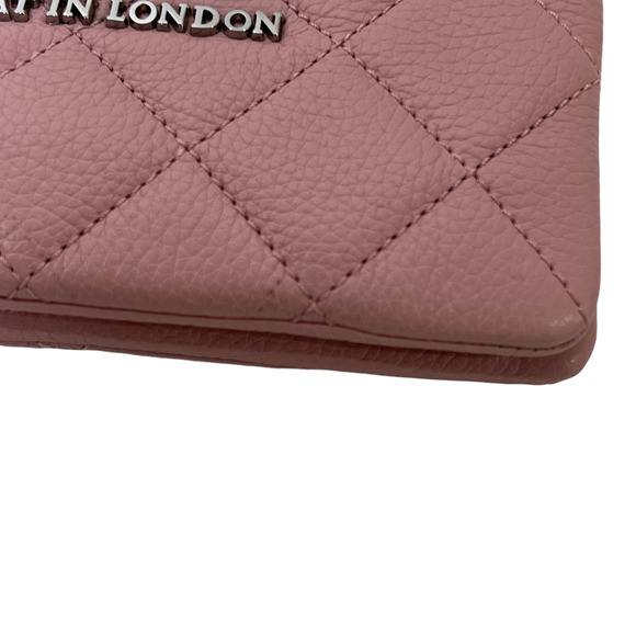 My Flat In London Westminster Wristlet Chain Pouch Wallet Pink Leather Zip $200 - Picture 7 of 10